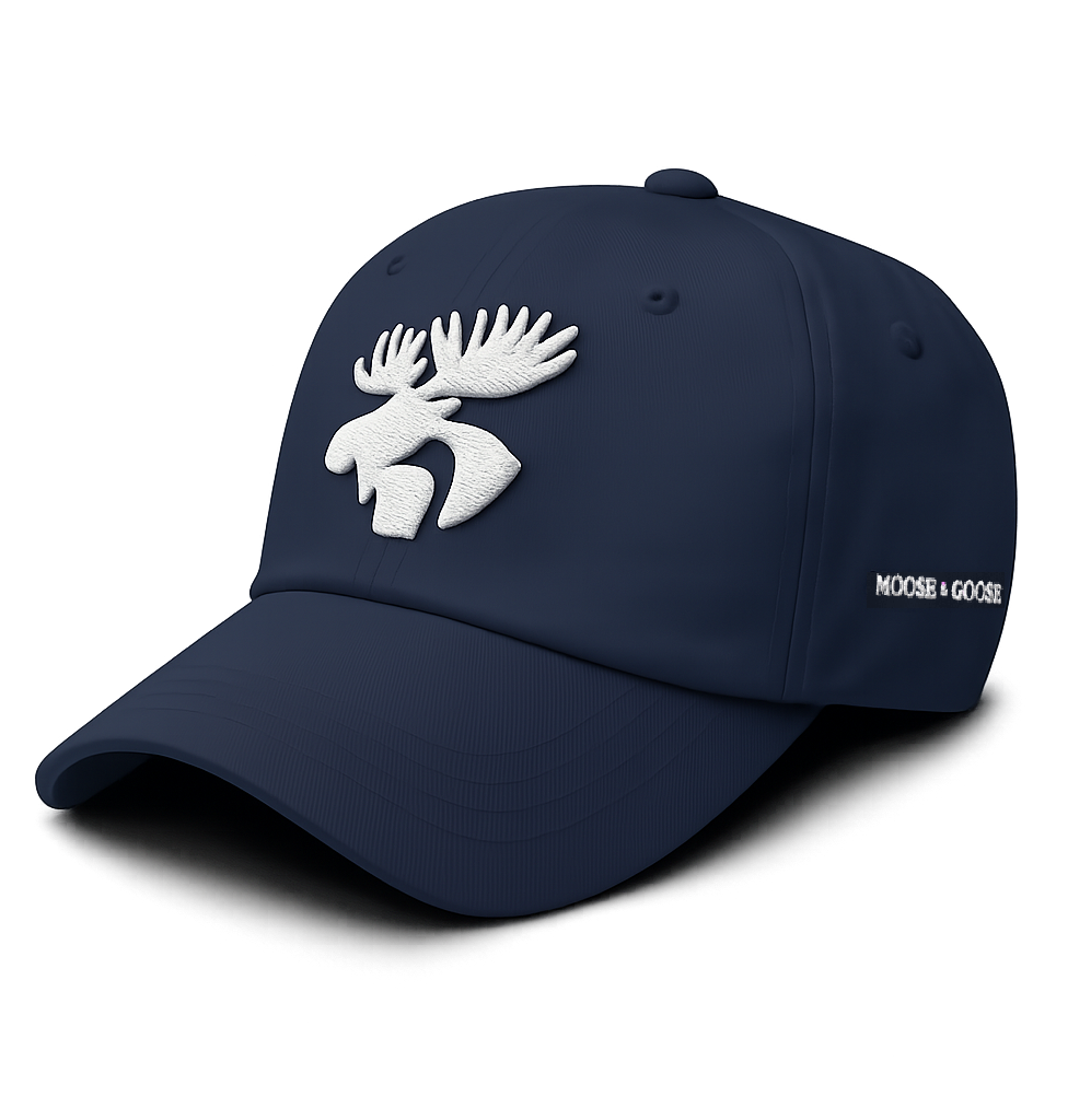Moose & Goose Baseball Cap with 3D Embroidery
