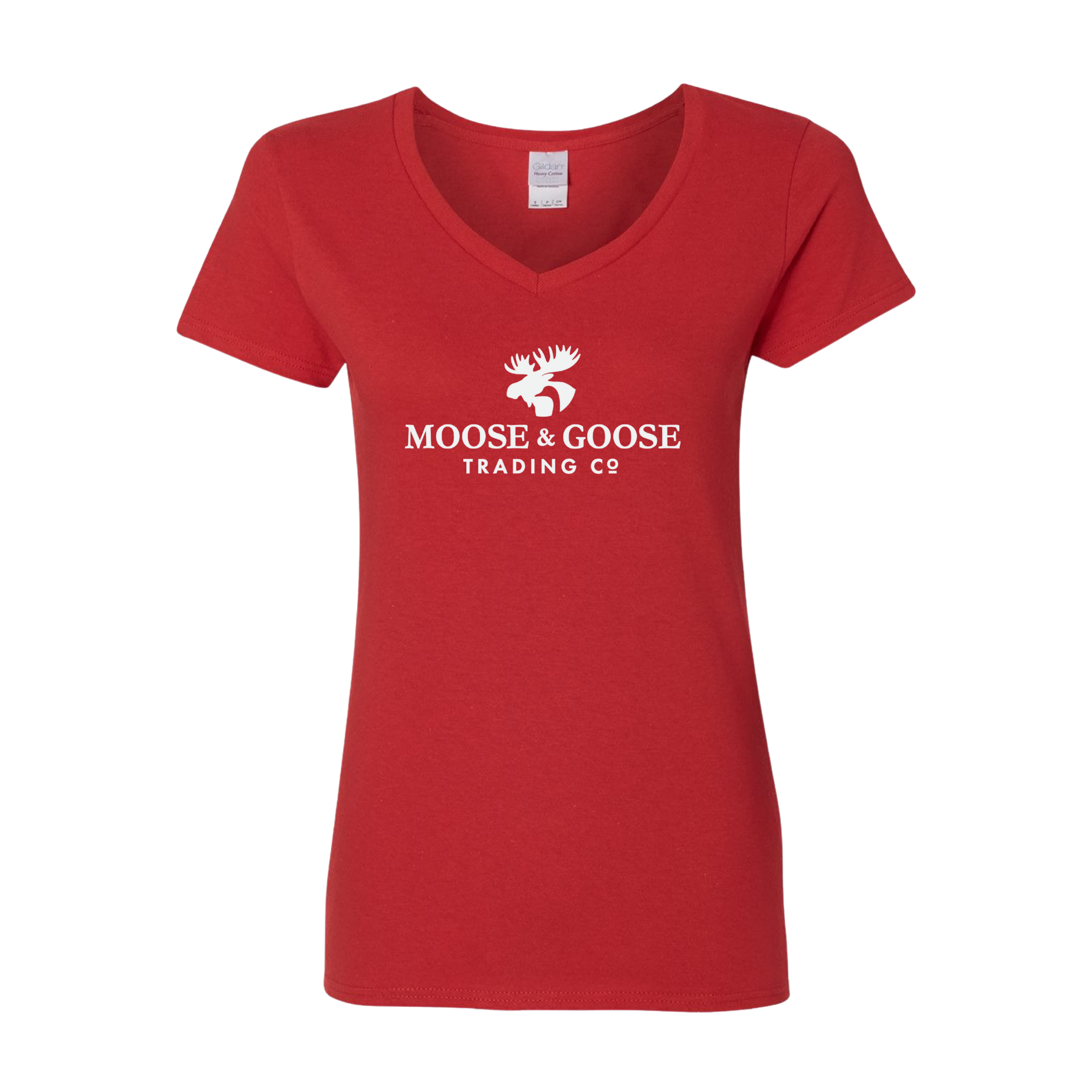 Moose & Goose Printed Women's Logo V-Neck